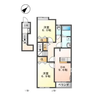 セラヴィ J【201号室】の間取り