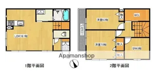 広島県広島市安佐南区祇園3丁目【テラスハウス】の間取り
