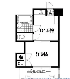 広島県広島市中区幟町【マンション】の間取り