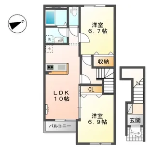 コンフォール【2階】の間取り