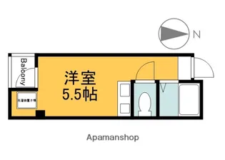 広島県広島市中区宝町【マンション】の間取り