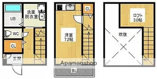 広島県広島市東区曙3丁目【アパート】の間取り
