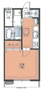 広島県広島市安佐南区西原2丁目【アパート】の間取り