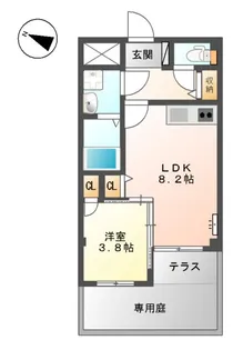 ヴィア・パーチェ・吉見園【1階】の間取り