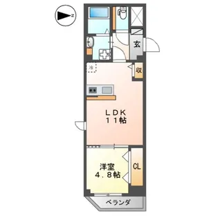 レコルト住吉【3階】の間取り