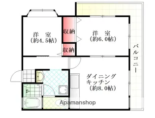 広島県広島市安佐北区落合南1丁目【マンション】の間取り