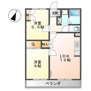 エル・コーポ中山【2階】の間取り