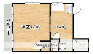 清水ビル(江波)【401号室】の間取り