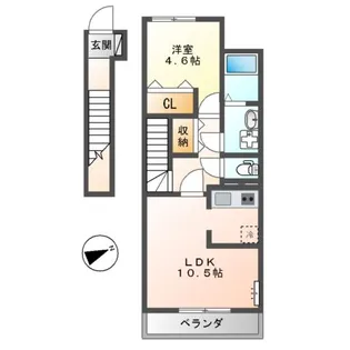 ハニーカルテット【2階】の間取り