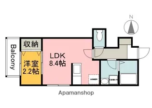 広島県安芸郡府中町浜田2丁目【アパート】の間取り
