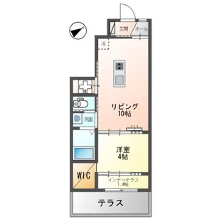 プレミール蟹原【1階】の間取り