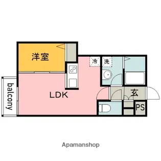 広島県広島市西区南観音4丁目【マンション】の間取り