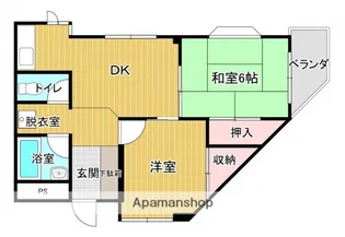 広島県広島市東区戸坂くるめ木1丁目【マンション】の間取り