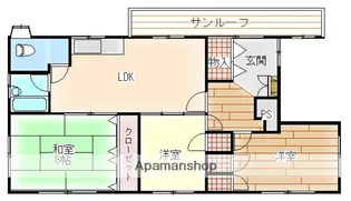 広島県広島市南区上東雲町【マンション】の間取り