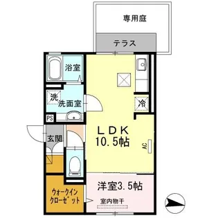 フェーレス翠町【1階】の間取り