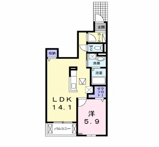 エスポワール【1階】の間取り
