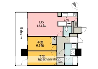 広島県広島市西区南観音3丁目【マンション】の間取り