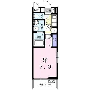リバーサイド蛍【1階】の間取り