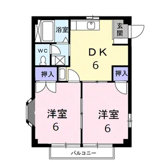グリーンピア中西A【2階】の間取り