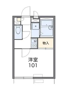 レオパレスきのした荘【202号室】の間取り