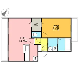 シャトレー東雲【1階】の間取り