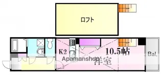広島県広島市中区江波東1丁目【マンション】の間取り