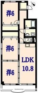 ホワイトレジデンス舟入【4階】の間取り