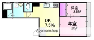 広島県広島市南区的場町1丁目【マンション】の間取り