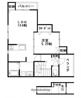 広島県広島市安佐南区長楽寺1丁目【アパート】の間取り