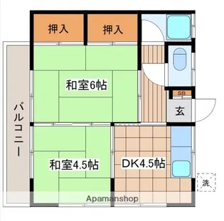 広島県広島市南区丹那町【アパート】の間取り