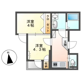 グランディールHATADA【3階】の間取り