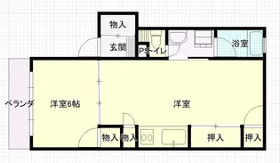 セシカ皆実【103号室号室】の間取り