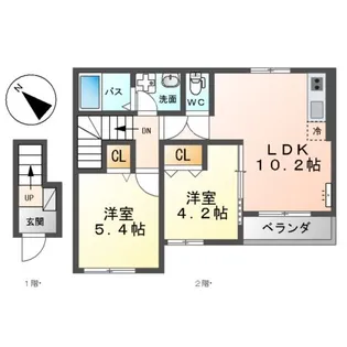 サニーサイド府中浜田【2階】の間取り