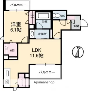 広島県広島市西区井口4丁目【マンション】の間取り