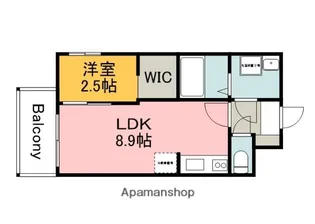 広島県広島市佐伯区五日市中央1丁目【アパート】の間取り