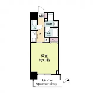 広島県広島市中区河原町【マンション】の間取り