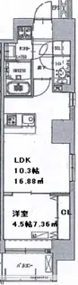 NSP BUILDING HEIWAODORI【7階】の間取り