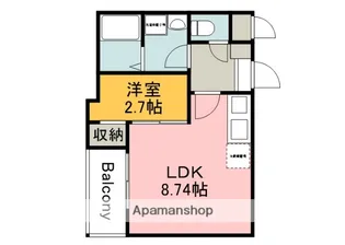 広島県廿日市市本町【アパート】の間取り