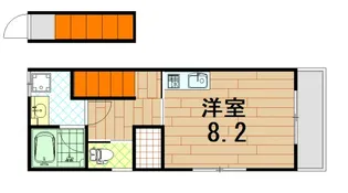 RIDERE(リーデレ)五日市中央【204号室号室】の間取り