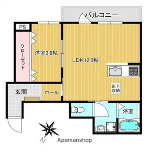 メディアティレ【101号室】の間取り