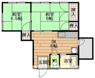 広島県広島市西区小河内町2丁目【マンション】の間取り