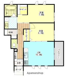 エスペランサ温品【1階】の間取り