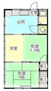 広島県広島市南区南大河町【アパート】の間取り
