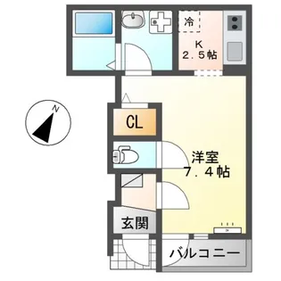フルール宮内【1階】の間取り
