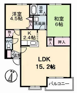 広島県広島市東区牛田中1丁目【アパート】の間取り