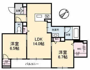 広島県広島市西区庚午北1丁目【マンション】の間取り