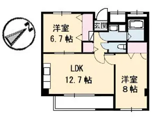 広島県広島市西区観音本町1丁目【マンション】の間取り
