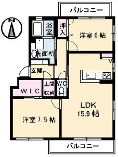 メイプルヒルズ【0101号室】の間取り