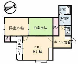 メゾン江波東【2階】の間取り