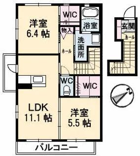 広島県広島市安佐南区緑井4丁目【アパート】の間取り